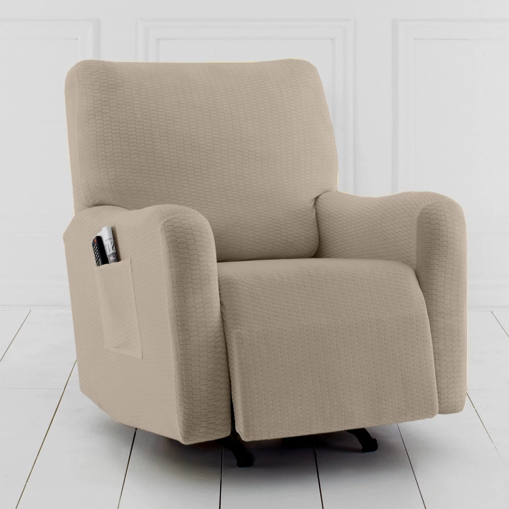 Brylanehome Bh Studio Brighton Stretch Recliner Slipcover, Stone