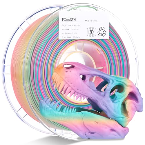 Rainbow 3D PLA Printer Filament 1.75 mm, Matte 3 D PLA Printing Print Filament +/-0.03mm, 1kg/2.2lbs