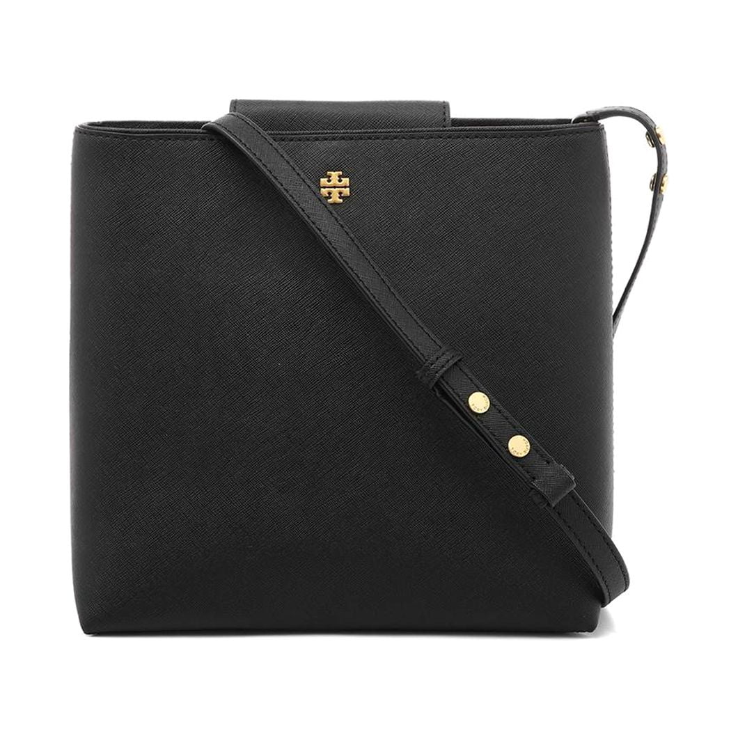 Tory Burch Women's Emerson Leather Bucket Bag (Black)