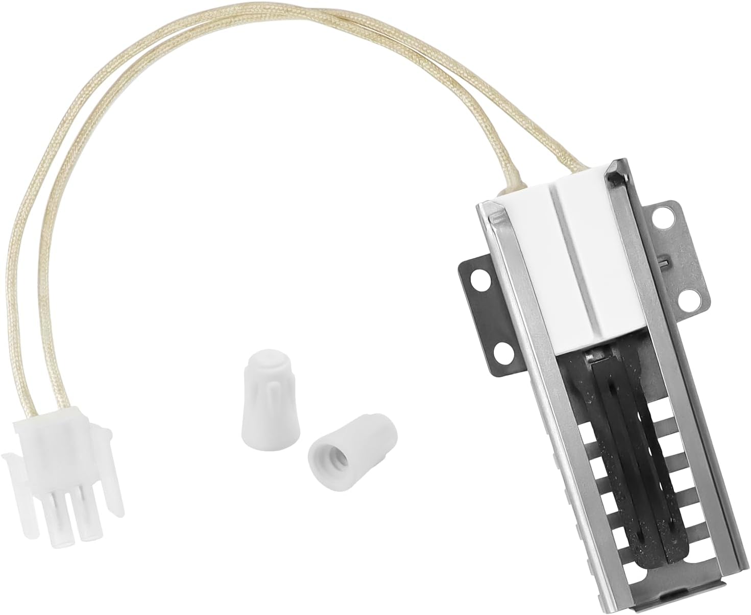 WB13K21 Gas Range Oven Flat Igniter with Connector Plug, Oven Igniter for GE Hotpoint Kenmore Gas Stove, Replaceable Norton-501a AP2020569 PS231280 WB13T10045