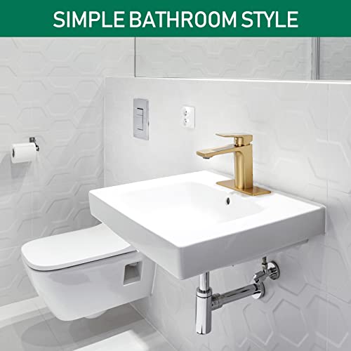 VOTON Vessel Sink Faucet Matte Black Tall Bathroom Faucet Single Handle Vanity Bathroom Sink Faucet 1 Hole Basin Mixer Tap with Water Supply Hose and Pop Up Sink Drain