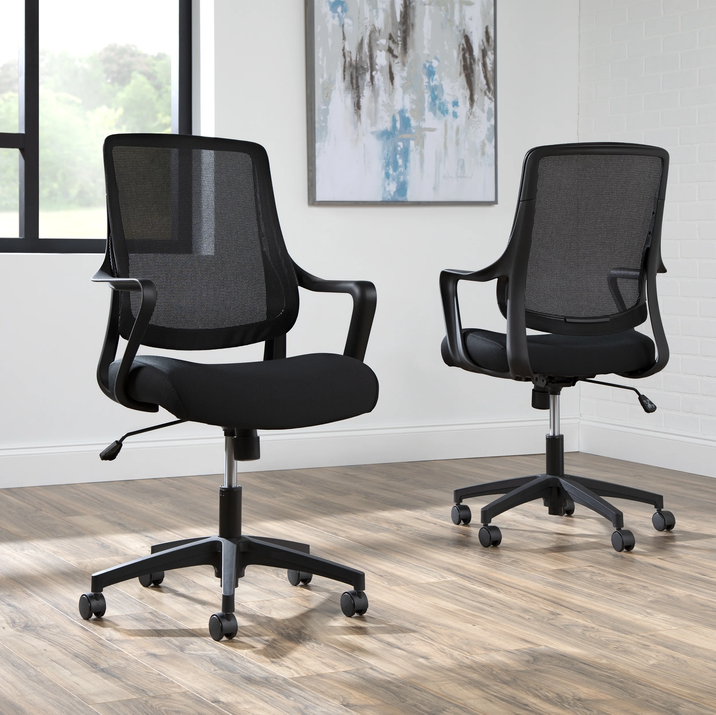 HON Basyx Helium Commercial-Grade Light Task Chair, Office Chair, in Black (BSX100VA10T)