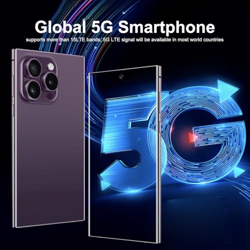 Unlocked Cell Phones Smartphones 5G Phone Android 13 Mobile Phones 8GB+256GB/7 Display/48MP+108MP Camera/6800 mAh/Dual SIM/Build-in Pen (White)