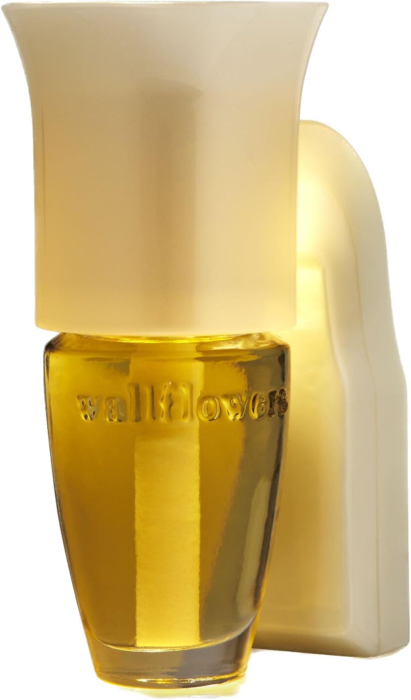 Bath + Body Works Pearl White Flare Nightlight Wallflower Plug In with Sensors - Pair of 2 Sensor Night Light Plug-Ins for Wallflowers Fragrance Refills
