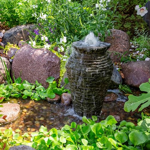 Aquascape Stacked Slate Urn Fountain, 24 inch H (61 cm), 78359