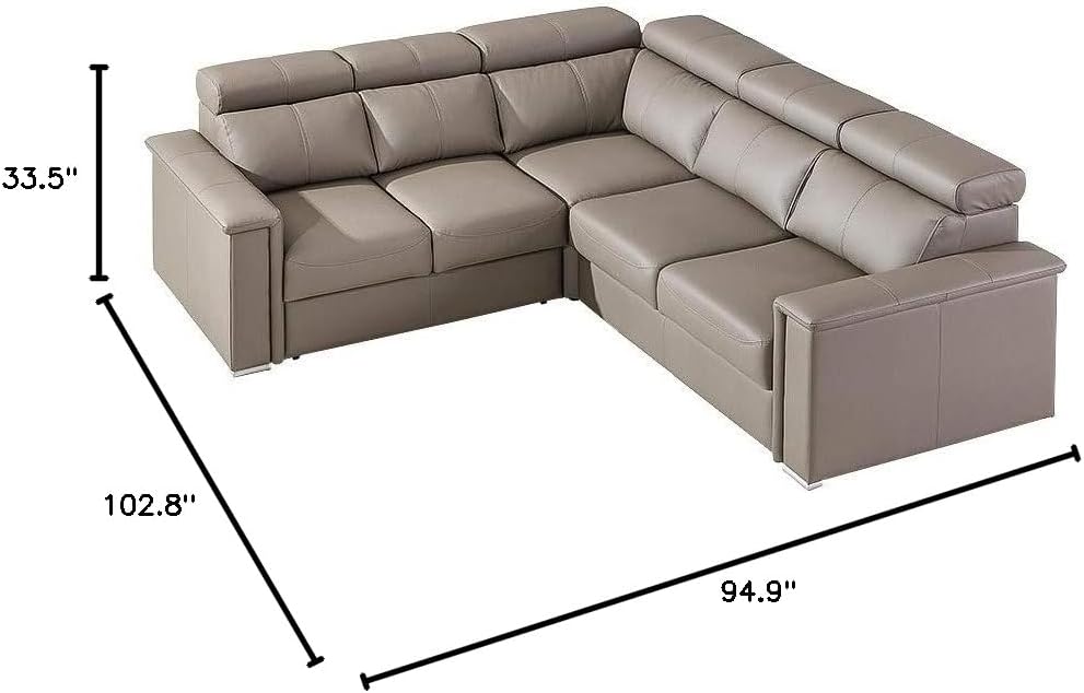 ROPIK Sectional Sleeper Sofa, Left Corner