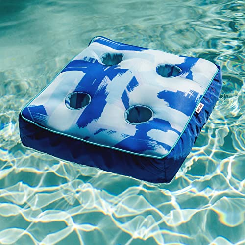 Big Joe Captain's Float No Inflation Needed Pool Lounger, Double Sided Mesh, Quick Draining Fabric