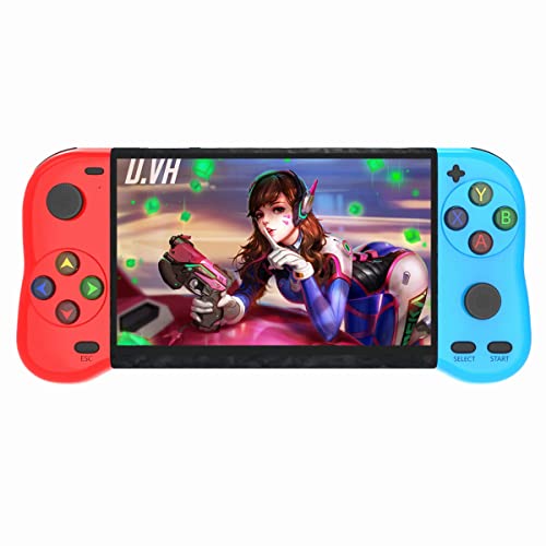 CZT New 5.1-inch Handle Appearance Video Handheld Game Console Portable Emulator Classic Arcade Retro Gaming Game Device System Built-in 12000 Games mp3 mp4 (Bluered)