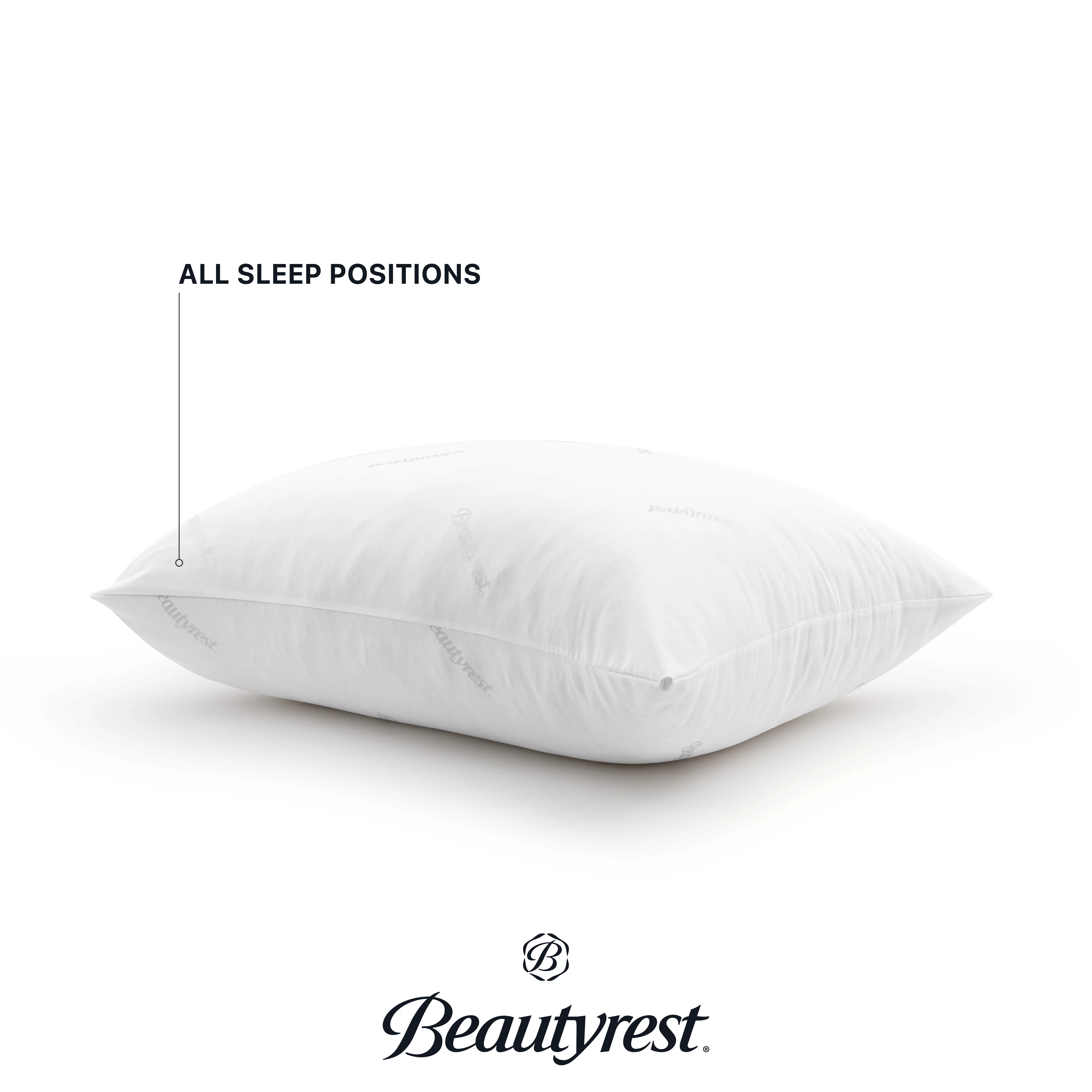 Beautyrest Classic Support Bed Pillow 2 Pack, King Size, Polyester, Adult