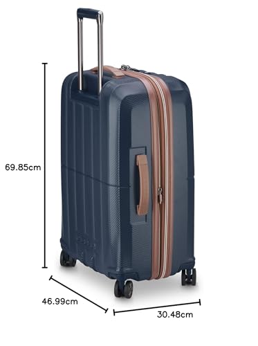 DELSEY PARIS Carrousel Hardside Expandable Luggage with Spinner Wheels, Navy, Carry-on 21 Inch