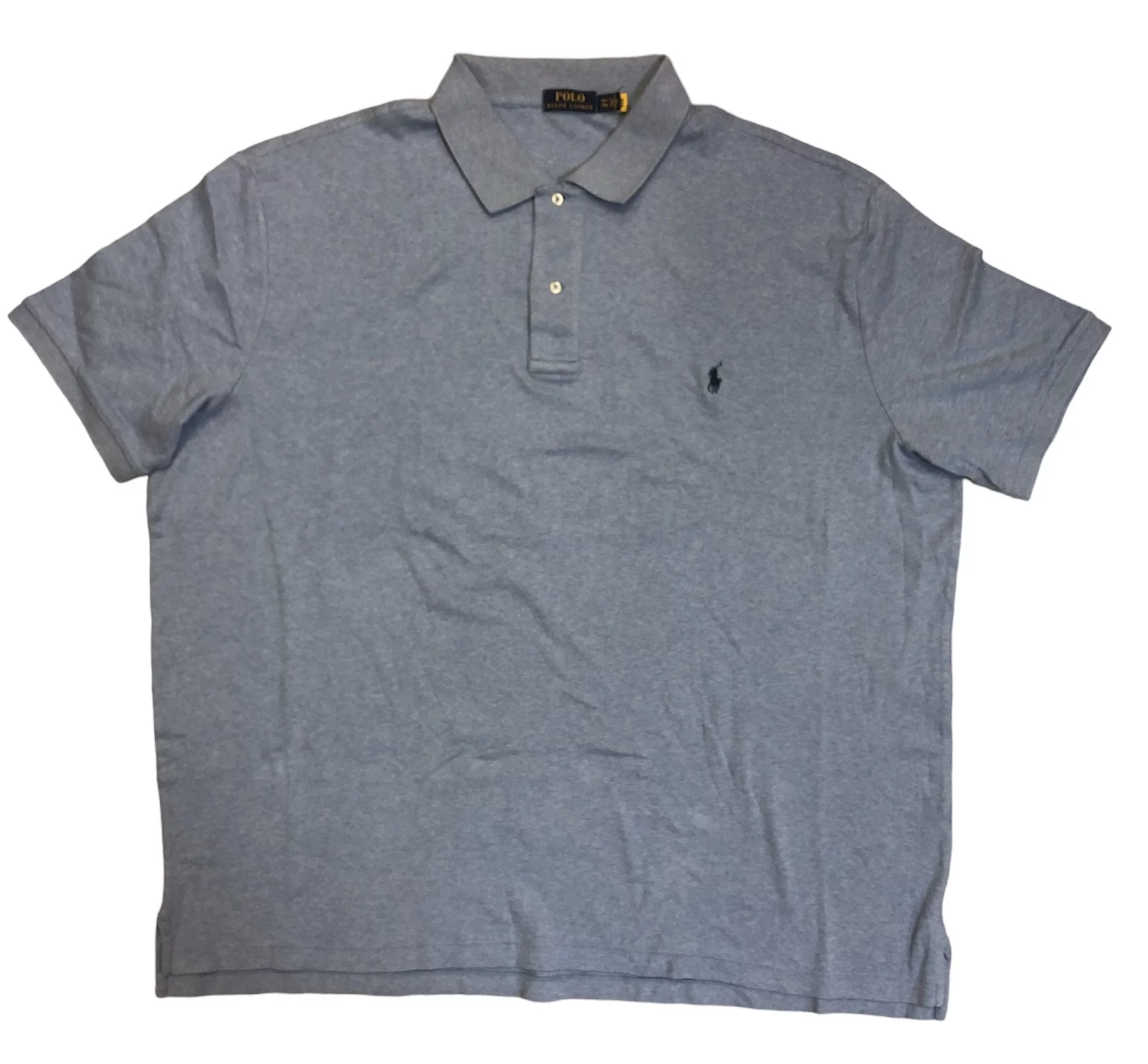 POLO RALPH LAUREN Heather Blue Men's Big & Tall Soft Cotton Polo Shirt, XLT, NWOT