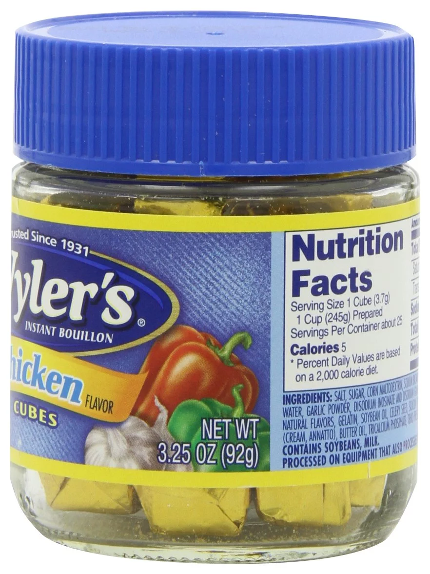 Wyler's Chicken Instant Bouillon Cubes Jar, 3.25 OZ (Pack of 4)