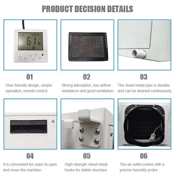 INTBUYING Ceiling Household Basement Dehumidifier 85L/D-170L/D 2200W