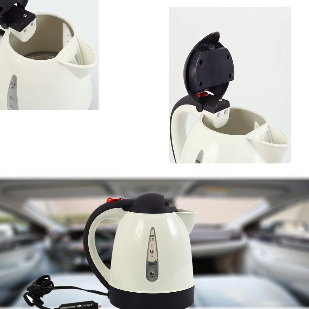 ODOMY Car Travel Kettle Socket Camping Tea Coffee Thermos Van Caravan Water Boiler