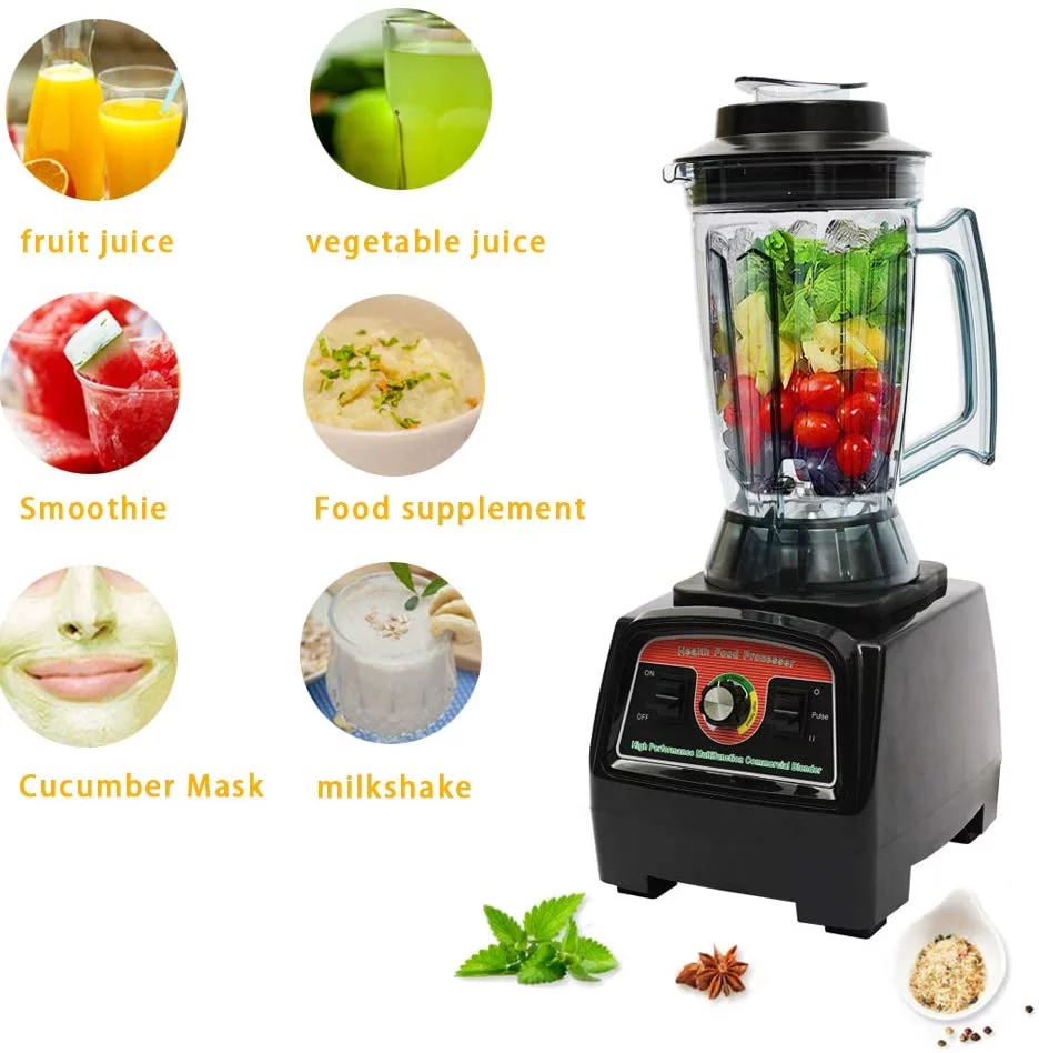 Miumaeov 3.3HP Electric Blender Fruits Food Mixer Stainless Steel 2800W Kitchen Appliance 3.9L