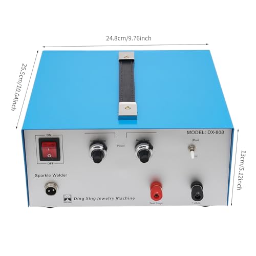 Jewelry Welding Machine 80A 110V Jewelry Spot Welder Gold Silver Platinum Welding Machine 390W Electric Soldering Machine Professional Precise Jewelry Spot Welder with Foot Pedal