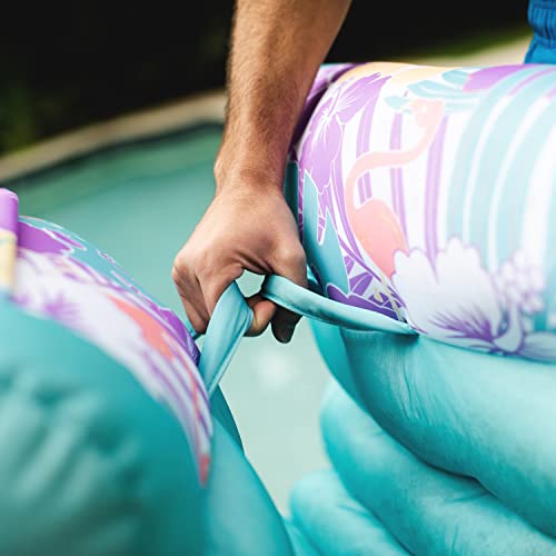 Big Joe Kona Hammock No Inflation Needed Pool Lounger with Headrest, Quick Draining Fabric, 4 feet Big