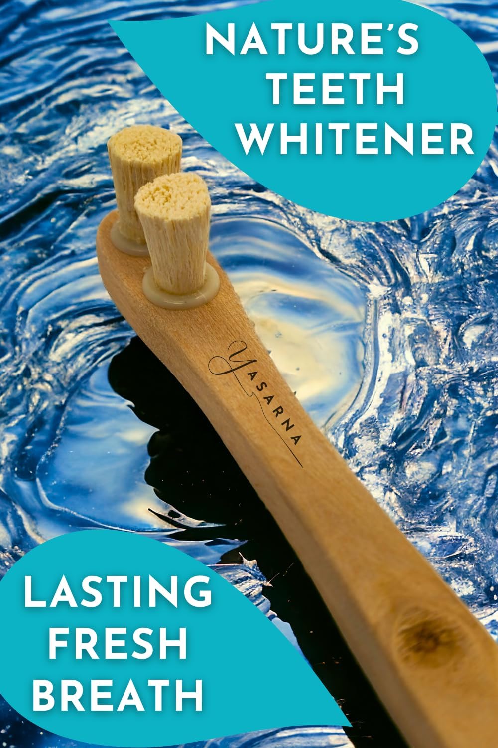 Miswak Toothbrush Pack with 5 Disposable Sewak Tips - Natural Teeth Whitening Meswak Stick Tooth Brush for Strong Gums and Fresh Breath - Dental Chew Sticks for Humans - Travel Oral Care