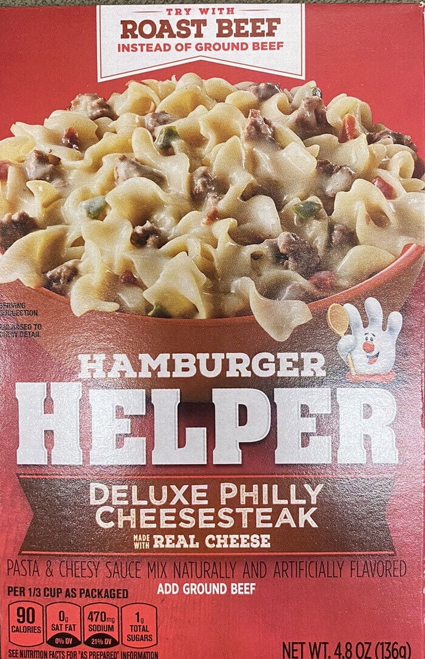 5x Betty Crocker Hamburger Helper DELUXE PHILLY CHEESESTEAK Mix 4.8 oz - 5 PACK