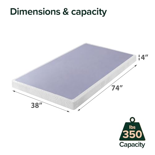 ZINUS Edgar 4 Inch Wood Box Spring, Mattress Foundation, Sturdy Wood Structure, Low Profile, Easy Assembly, King