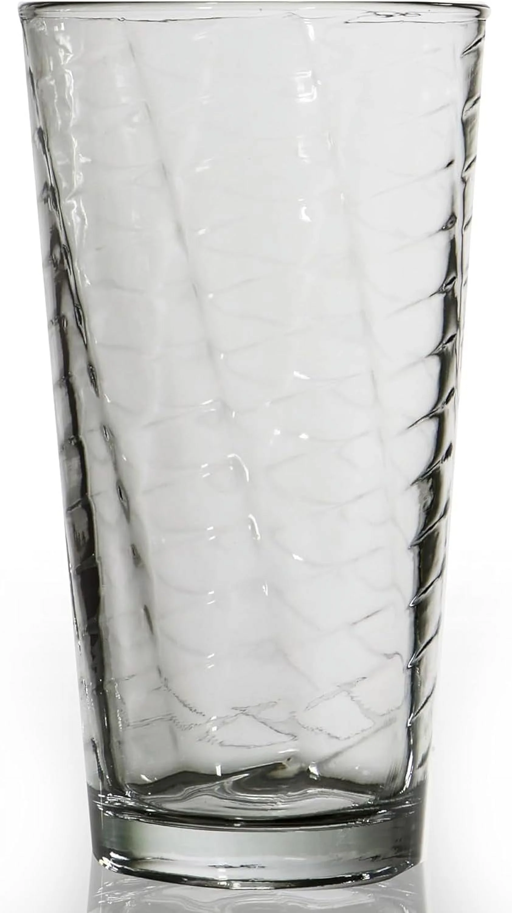 Drinking Glasses Set Of 4 Glass Cups, 14 Oz. Ladder Cooler Glassware, Ideal For Water, Juice, Cocktails, Iced Tea And More. Dishwasher Safe.