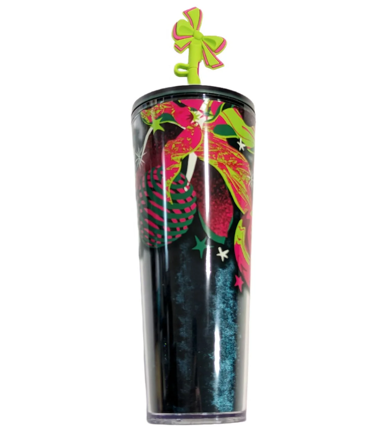 Starbucks Tumbler Cup with Silicone Straw Topper Holiday 2023 24 oz
