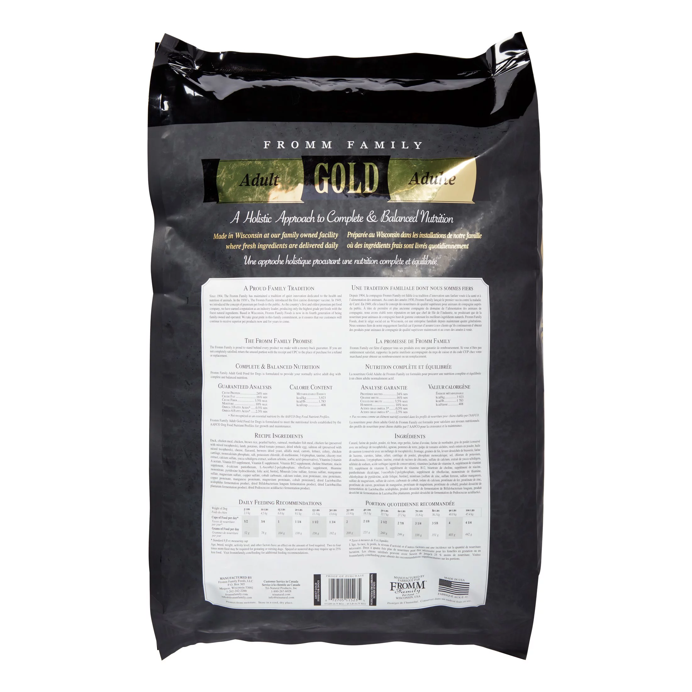 Fromm Family Gold Duck, Chicken & Lamb Adult Dry Dog Food, 15 lb