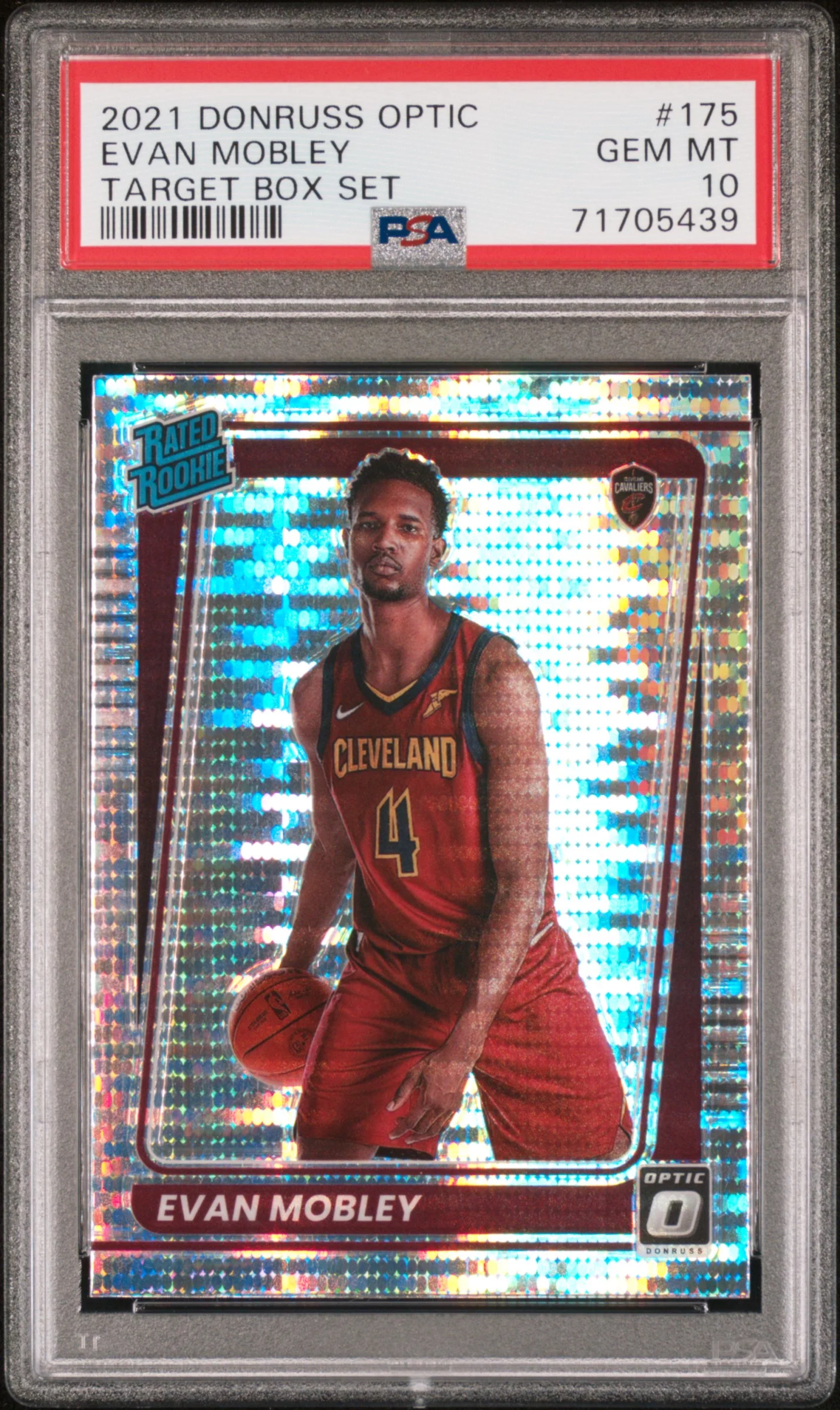 Evan Mobley Cavaliers 2021-22 Donruss Optic Pulsar Prizm Rookie Card #175 PSA 10