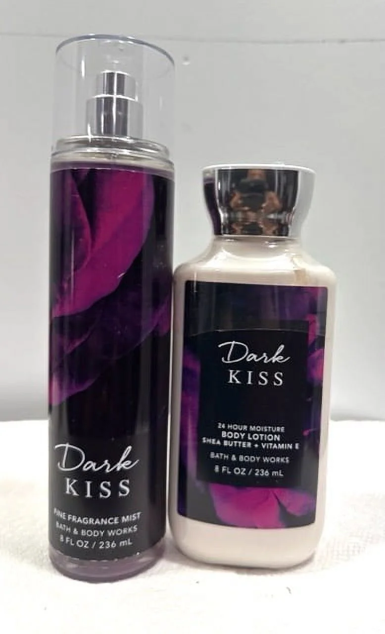 Bath & Body Works Dark Kiss Duo Set (Fragrance Mist 8 fl oz and Body Lotion 8 fl oz)