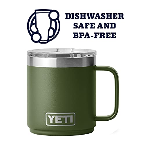 YETI Rambler 10 oz Stackable Mug, Vacuum Insulated, Stainless Steel with MagSlider Lid, Stainless