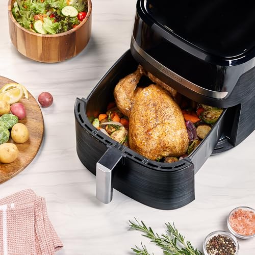 BLACK+DECKER Purifry 2QT Air Fryer, Crispy Deep Fried Taste without the Fat, Plus Bake, Dehydrate, and Keep Food Warm, Digital Touchscreen and Auto Shut-Off