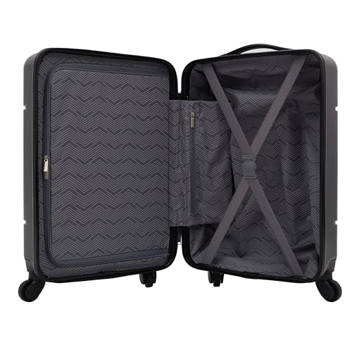 Travelers Club Skyline Spinner Luggage, Gray, 22-Inch Carry-On