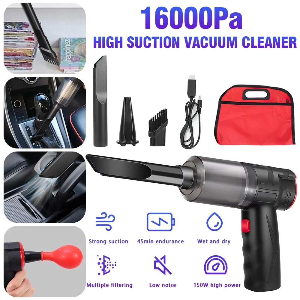 Compressed Air Dust Collector - Keyboard Cleaner 150W Rechargeable Cordless Vacuum Cleaner For Computer Keyboard Car Dusting