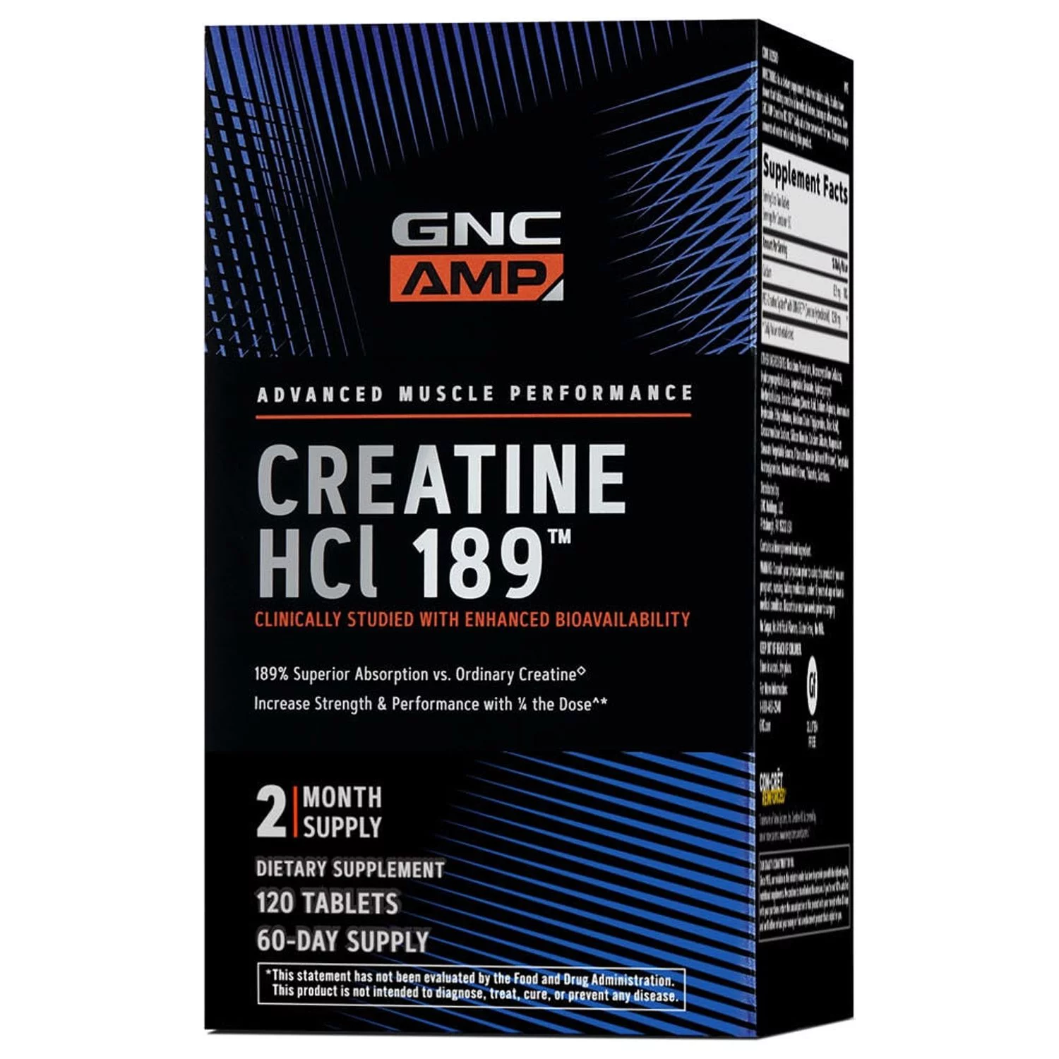 GNC AMP HCl 189, 120 Tablets