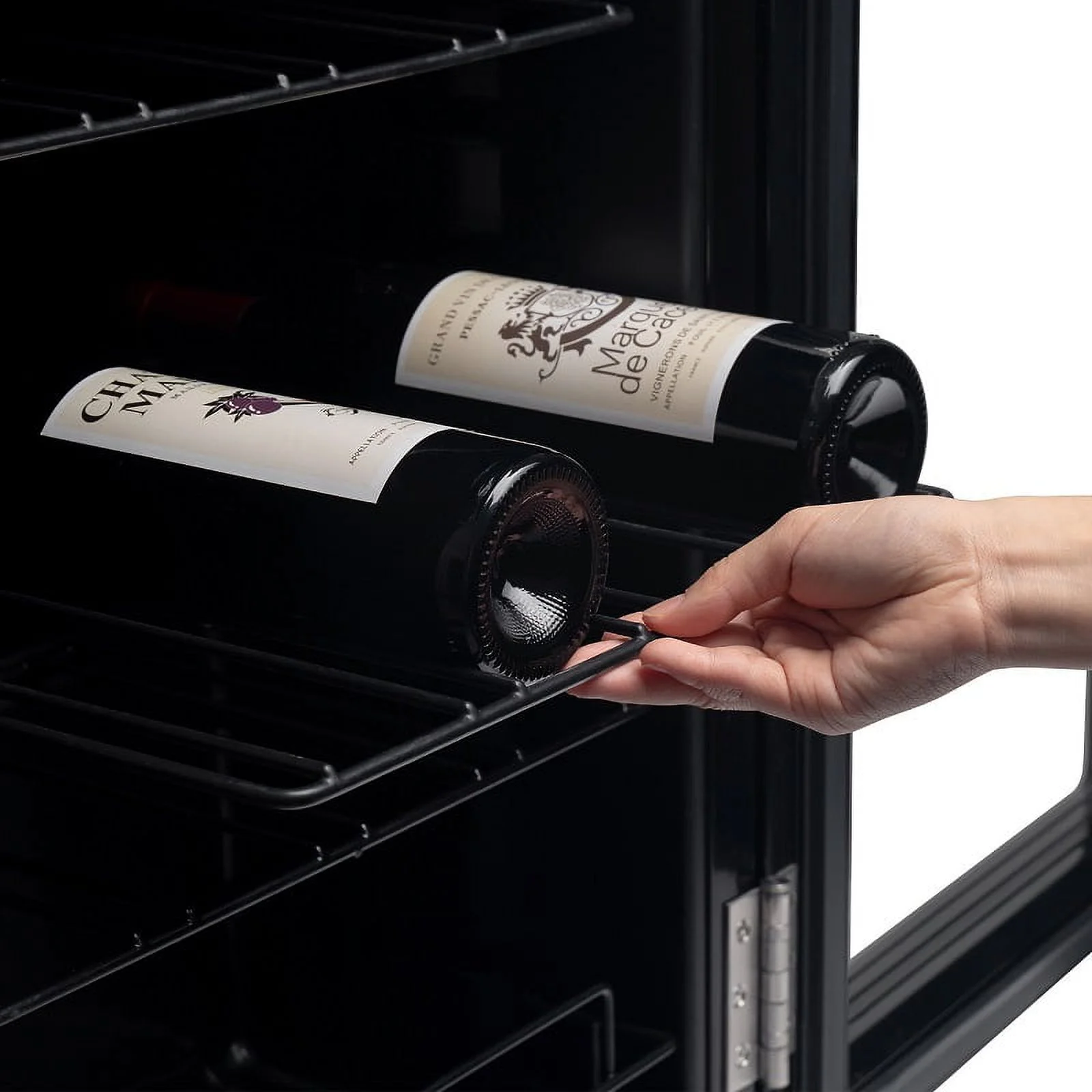 Wine Cooler Countertop Freestanding Wine Cellars Compressor System Champagne Chiller Digital Temperature Control UV-Protective Finish Max Load 24 Standard Bottle