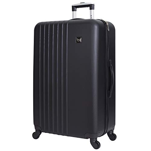 Travelers Club Cosmo Hardside Spinner Luggage, Navy Blue, Carry-On 20-Inch