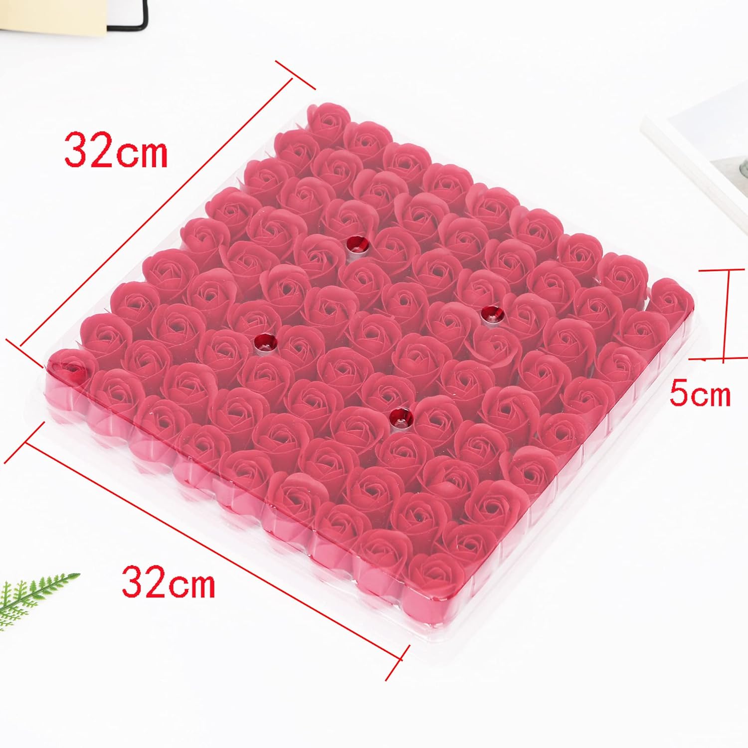 81Pcs Bath Soap Rose Flower,Scented Soap Rose Petals Body Soap for Valentine's Day, Wedding, Anniversary, Birthday, Mothers Day, Gifts for Her Red