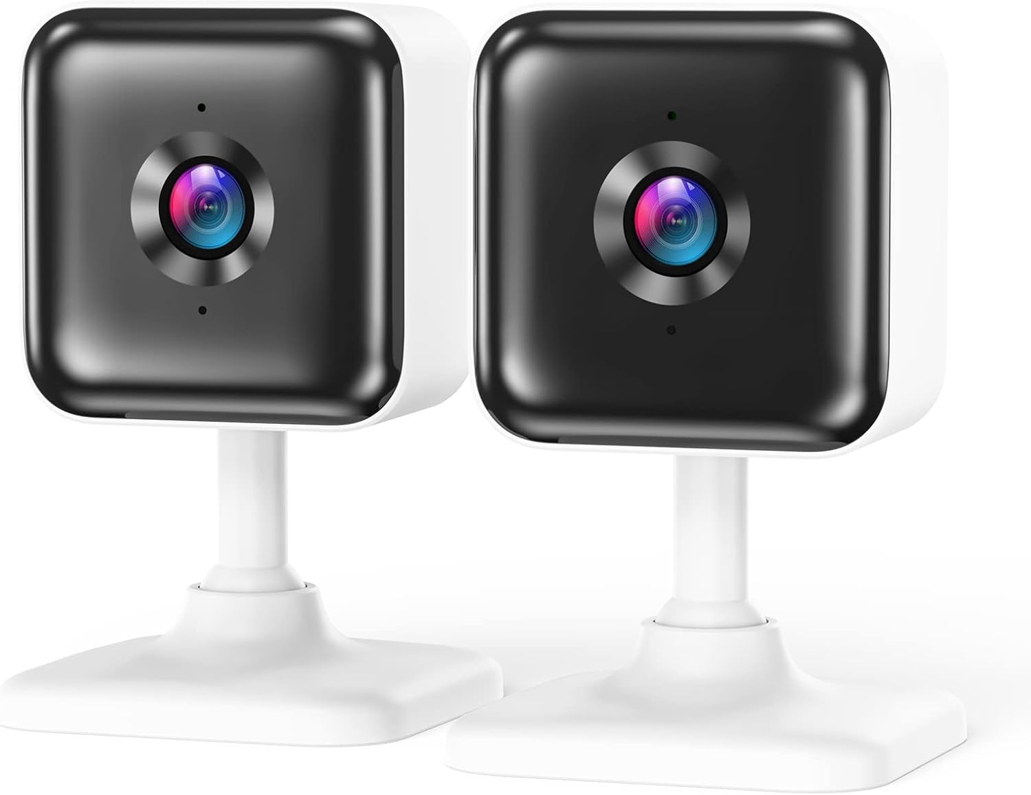 Indoor Cam 1080P FHD Wi-Fi Smart Home Security Camera with Night Vision, 2-Way Audio, Motion Detection, for Baby/Pet/Nanny/Elderly, Compatible with Alexa & Google Home, 2 Pack