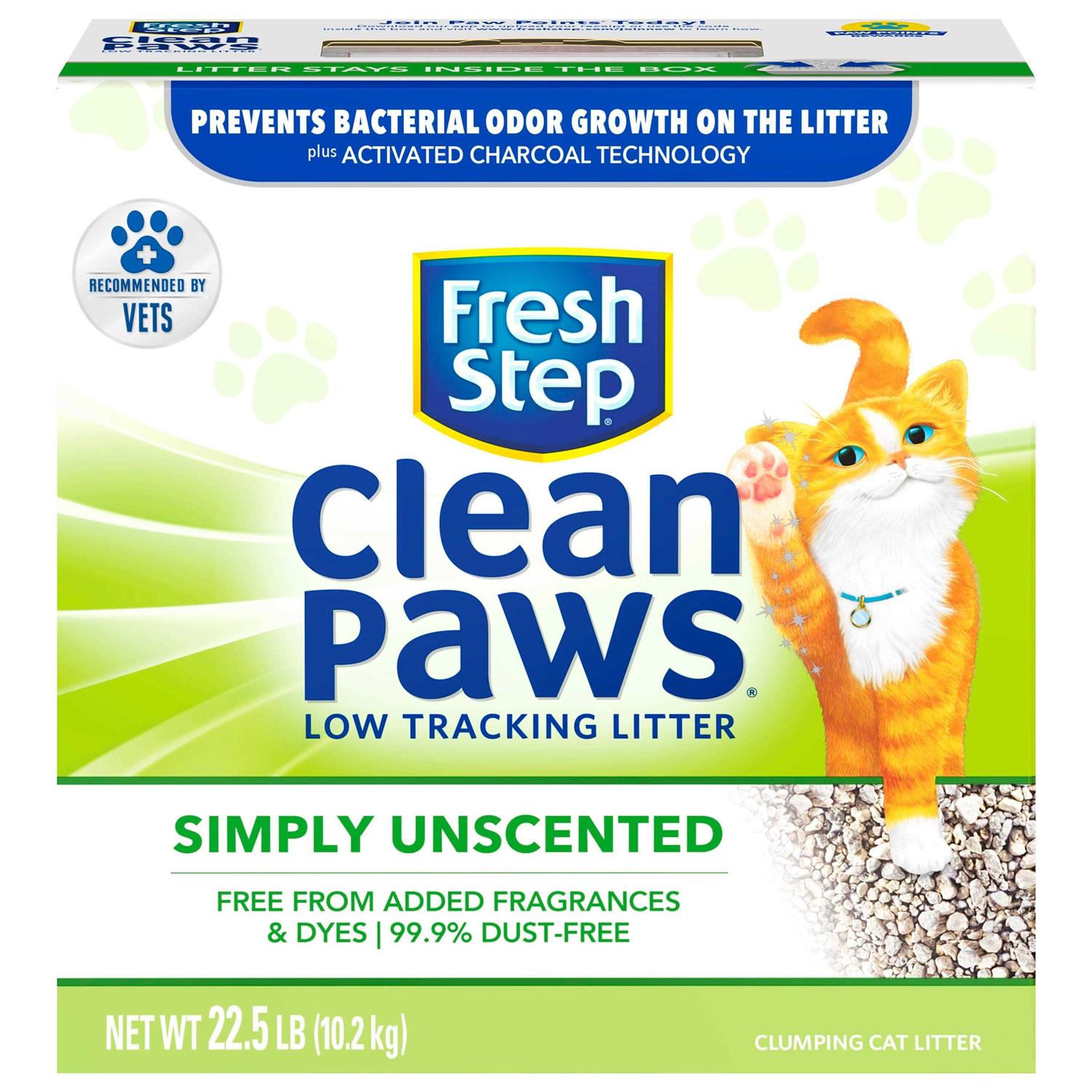 Fresh Step Clean Paws Simply Unscented Clumping Cat Litter - Pet Supplies online store