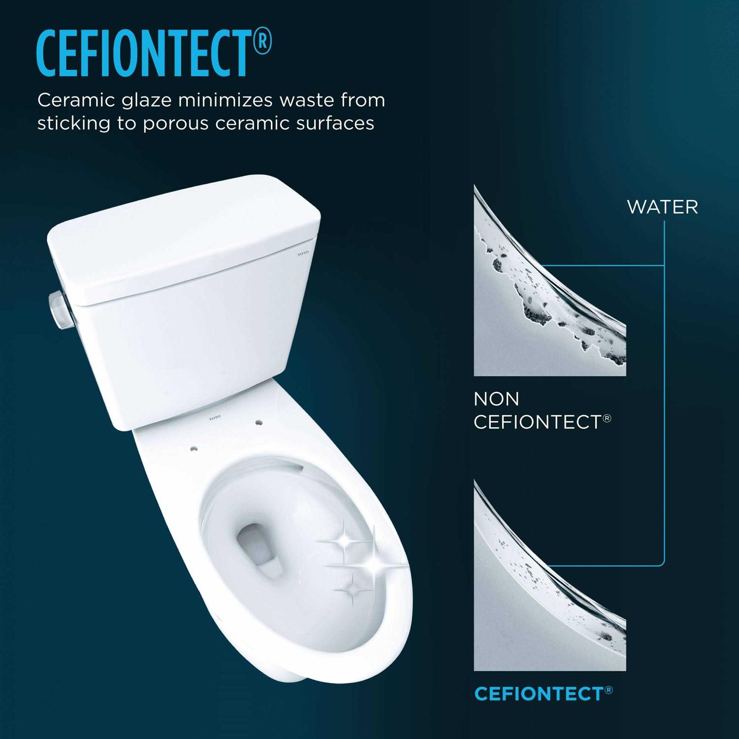 Toto Drake Two-Piece Elongated 1.6 GPF Tornado Flush Toilet with Cefiontect CST776CSG# - Shop Hardware Tools Online Store