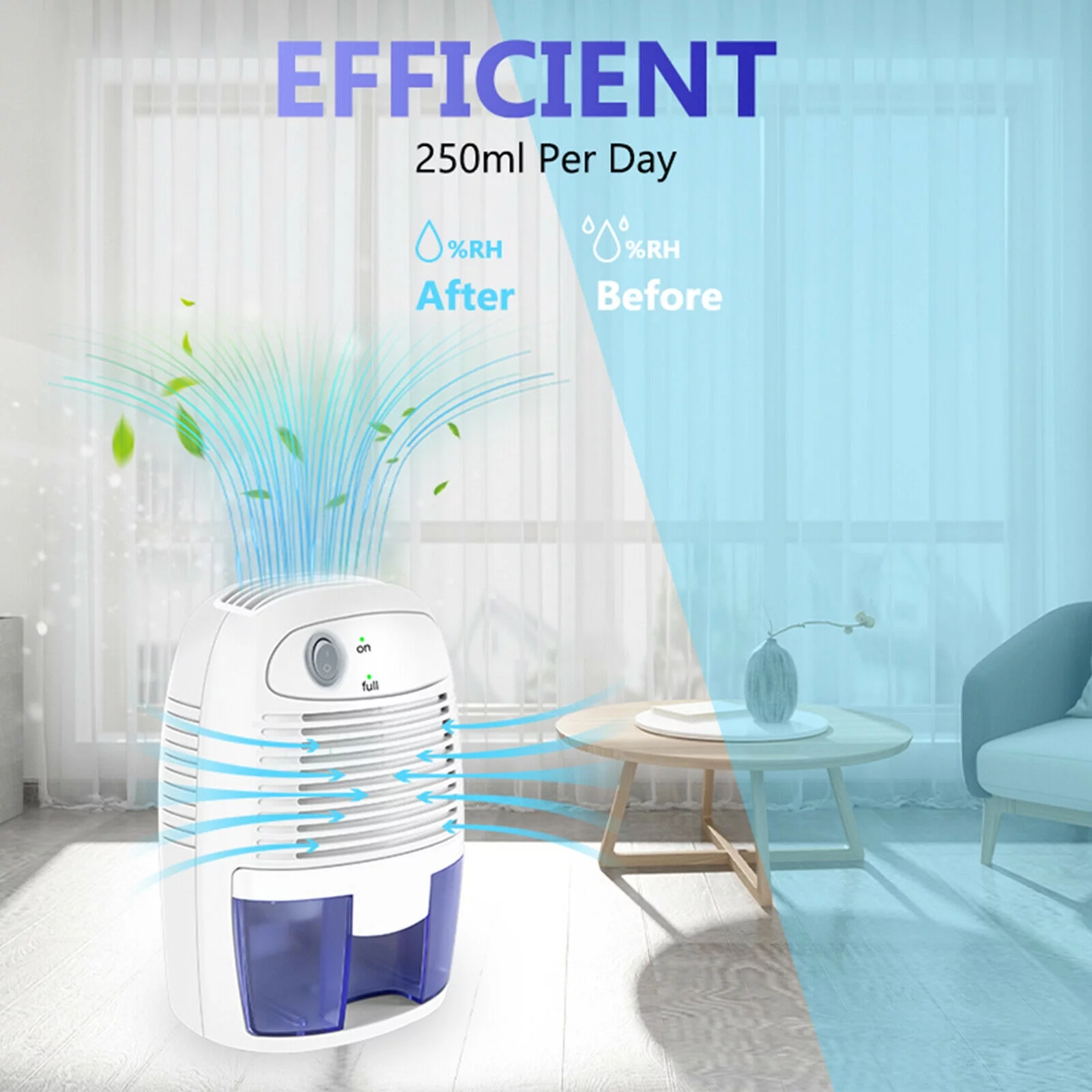 Bowoshen Portable Dehumidifier Air Dryer Office Home Moisture Condensation Absorber Machine Indoor