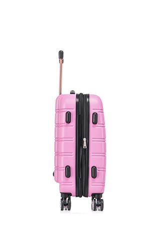 Rockland Melbourne Hardside Expandable Luggage with Spinner Wheels, 2TONENAVY, 2 Piece (20/28)