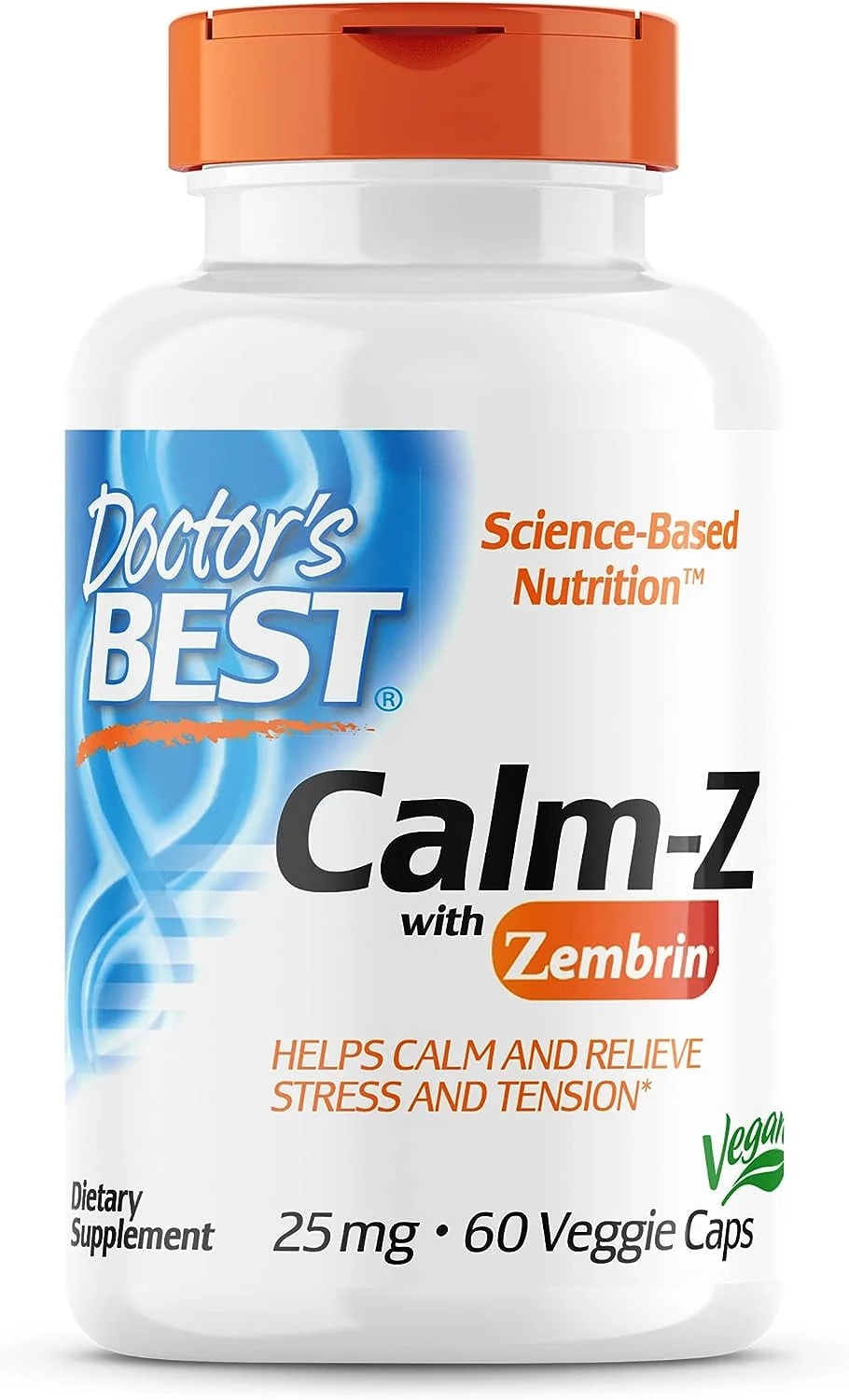 Doctor's Best Calm with Zembrin® - 25 mg - 60 Veggie Caps Pack of 4