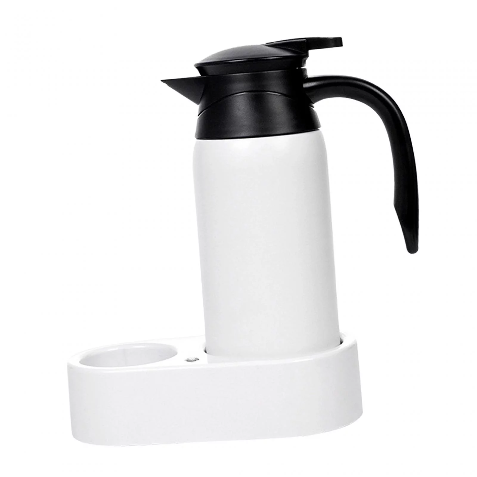 12V 24V 800ml Car Kettle Electric Water Kettle Car Teapot Durable 304 Stainless Steel Large Capacity for Tea Coffee White Kettle