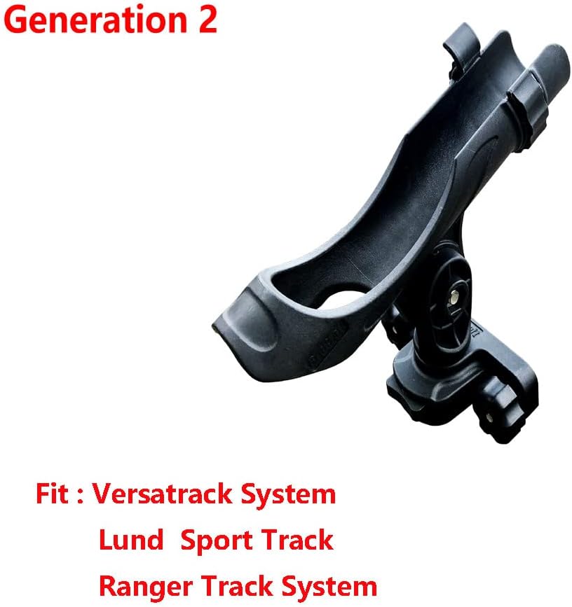 Brocraft Versatrack Track System Rod Holder / 90 Degree Lund Boat Sport Trak Rod Holder / Lund Boat Rod Holder - 4 Pack