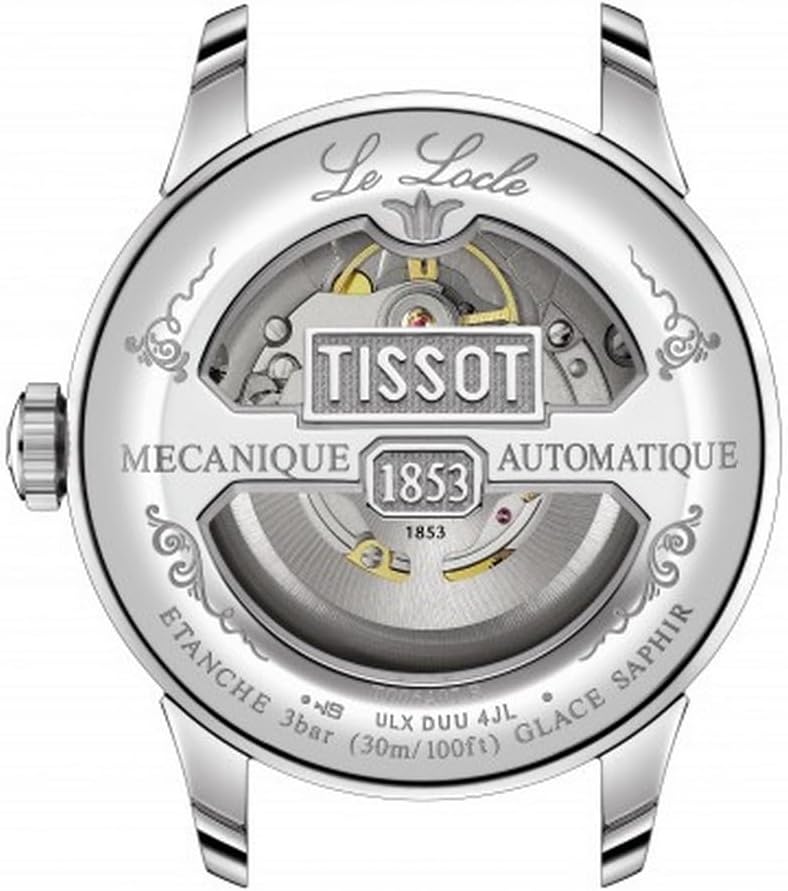 Tissot Mens Le Locle Powermatic 80 20th Anniversary 316L Stainless Steel case Automatic Watches, Grey, Stainless Steel, 19 (T0064071103303)