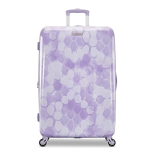 American Tourister Moonlight Hardside Expandable Luggage with Spinner Wheels, Blue Terazzo, 2-Piece Set (20/28)