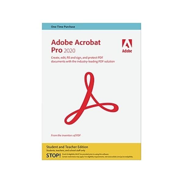 Adobe Acrobat Pro 2020 - For Staples - box pack - 1 user - academic, Consignment - Win - Universal English