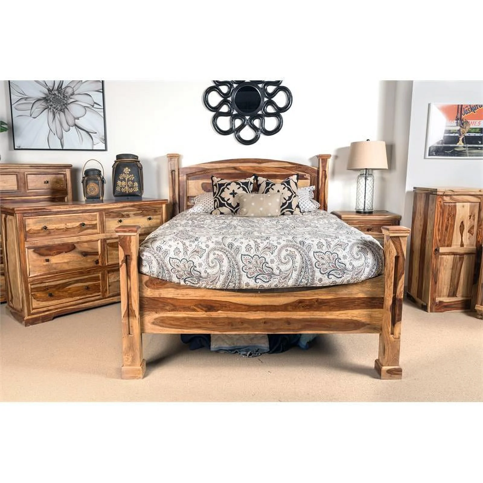 Sante Fe Solid Sheesham Wood Bedroom Dresser