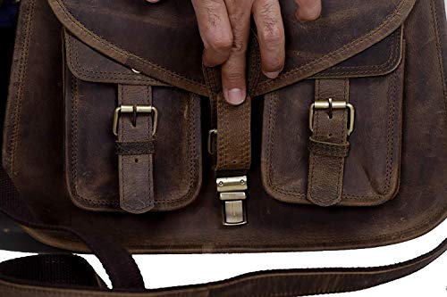 14 Inch Leather Purse Women Shoulder Bag Crossbody Satchel Ladies Tote Travel Purse Genuine Leather